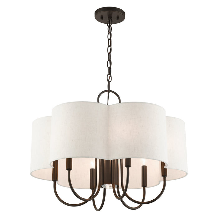 Livex Lighting 45807-92 Seven Light Chandelier, English Bronze