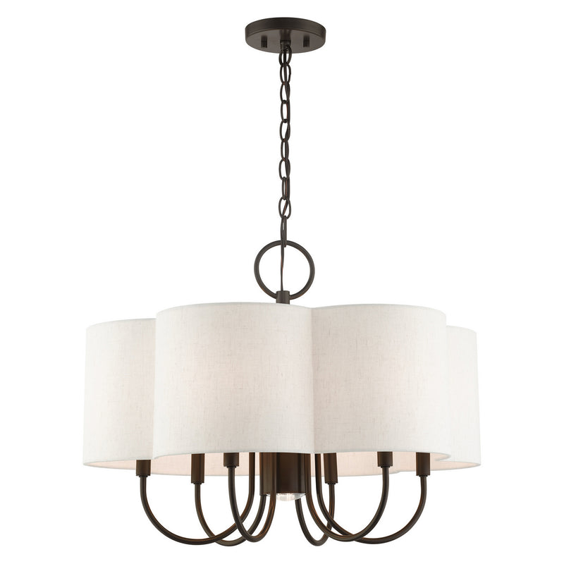 Livex Lighting 45807-92 Seven Light Chandelier, English Bronze