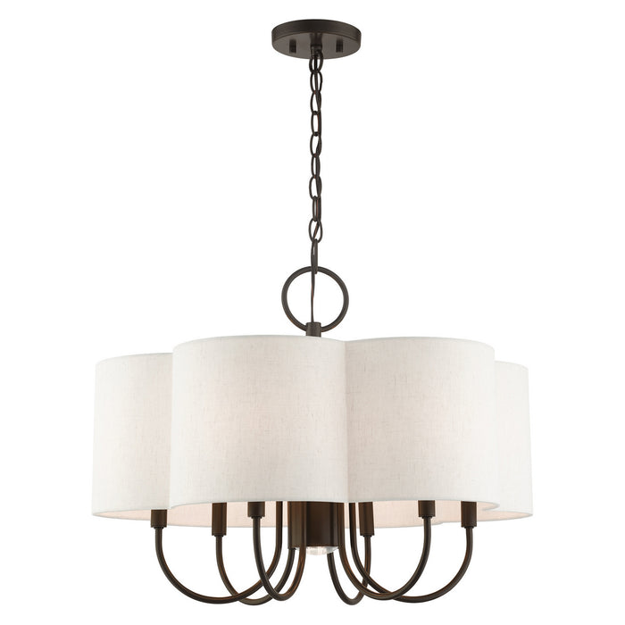 Livex Lighting 45807-92 Seven Light Chandelier, English Bronze