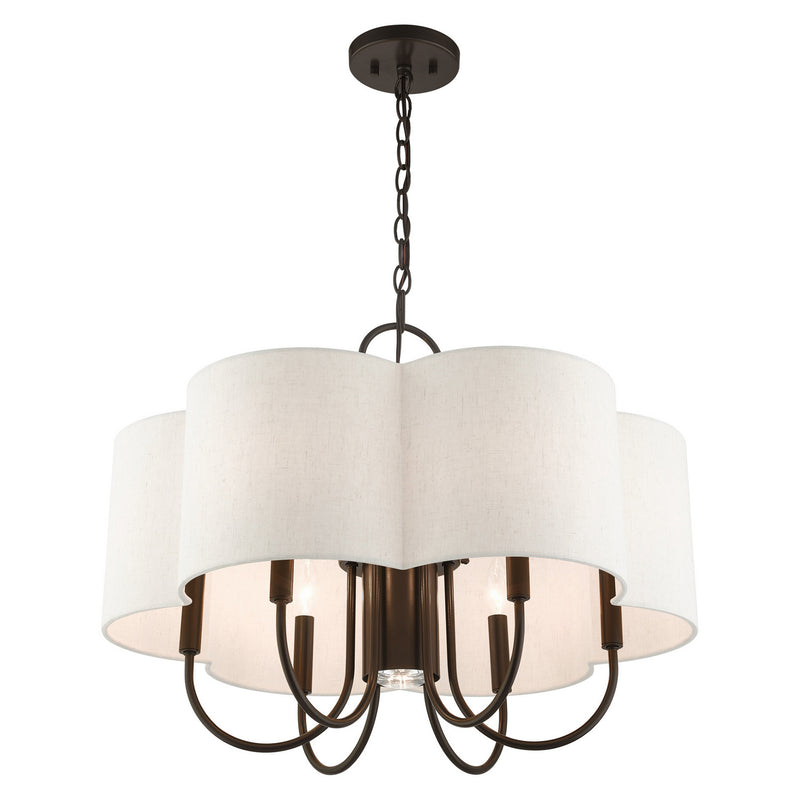 Livex Lighting 45807-92 Seven Light Chandelier, English Bronze