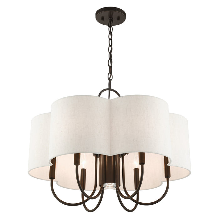 Livex Lighting 45807-92 Seven Light Chandelier, English Bronze