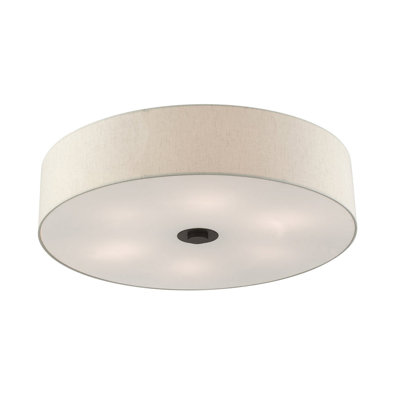Livex Lighting 45848-92 Six Light Semi Flush Mount, English Bronze
