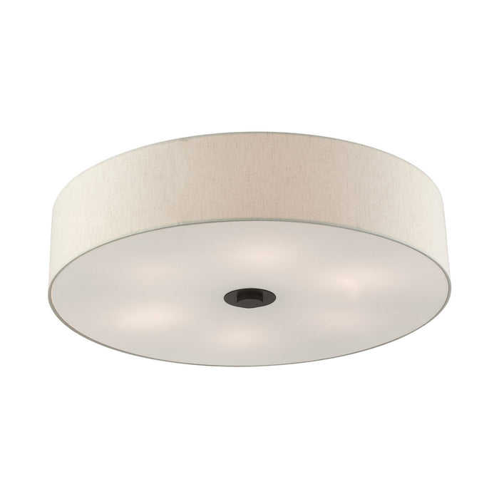 Livex Lighting 45848-92 Six Light Semi Flush Mount, English Bronze