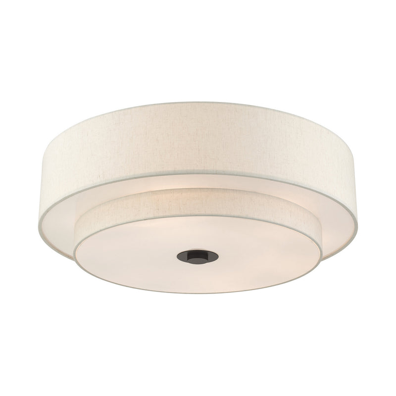 Livex Lighting 45849-92 Six Light Semi Flush Mount, English Bronze
