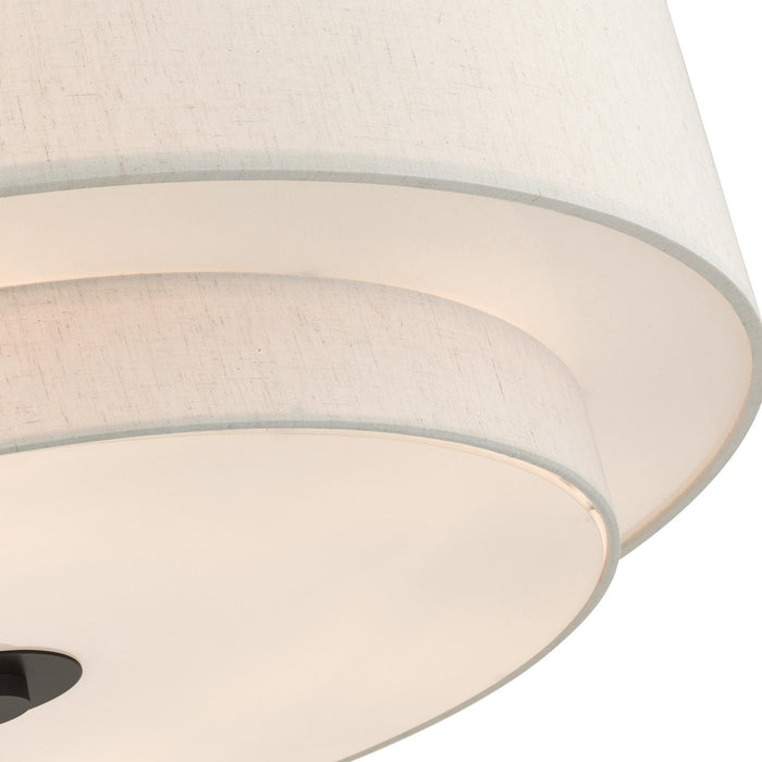 Livex Lighting 45849-92 Six Light Semi Flush Mount, English Bronze