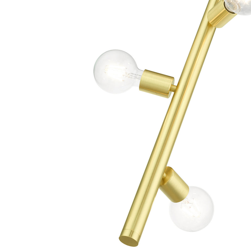 Livex Lighting 45863-12 Three Light Pendant, Satin Brass