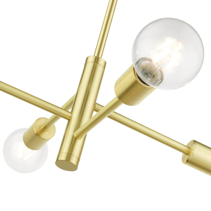 Livex Lighting 45864-12 Four Light Chandelier, Satin Brass