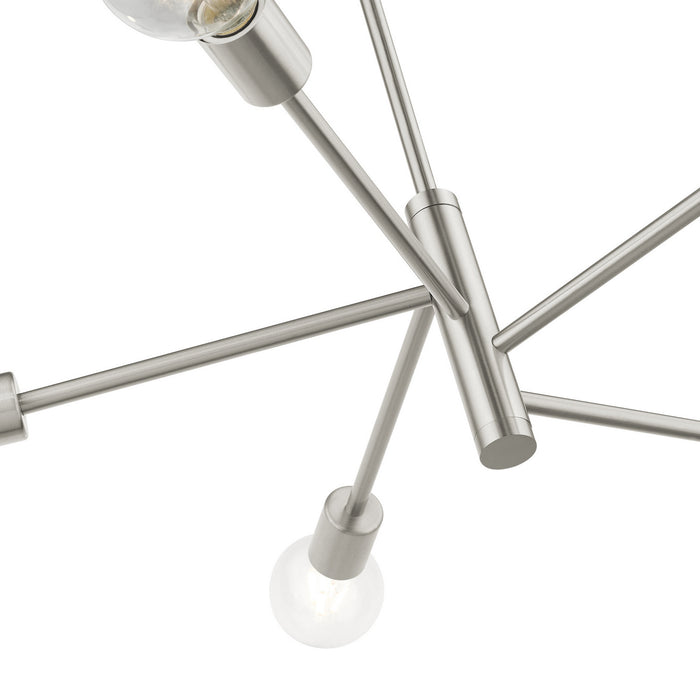 Livex Lighting 45865-91 Five Light Chandelier, Brushed Nickel
