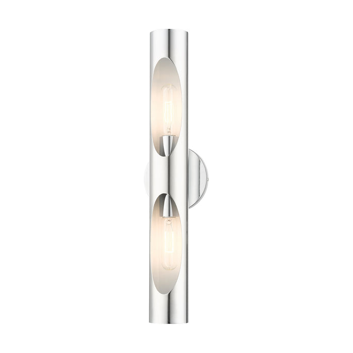 Livex Lighting 45892-05 Two Light Wall Sconce, Polished Chrome