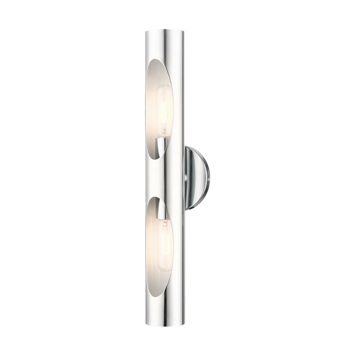 Livex Lighting 45892-05 Two Light Wall Sconce, Polished Chrome