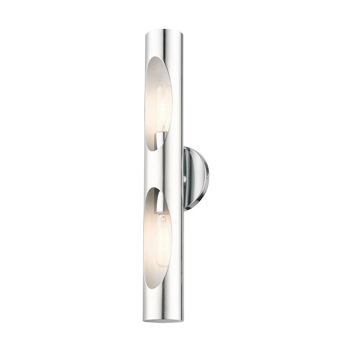 Livex Lighting 45892-05 Two Light Wall Sconce, Polished Chrome