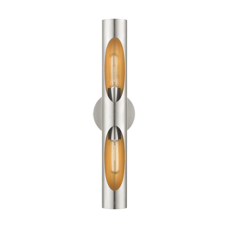 Livex Lighting 45892-91 Two Light Wall Sconce, Brushed Nickel