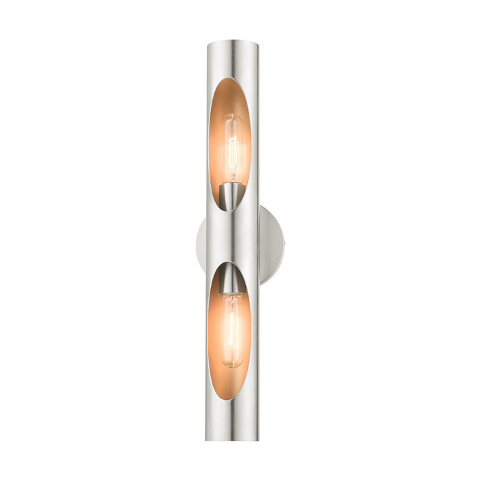 Livex Lighting 45892-91 Two Light Wall Sconce, Brushed Nickel