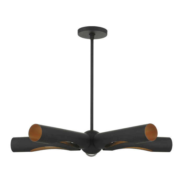 Livex Lighting 45895-04 Five Light Chandelier, Black