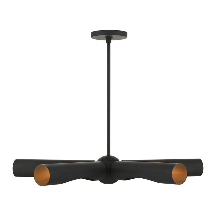 Livex Lighting 45895-04 Five Light Chandelier, Black