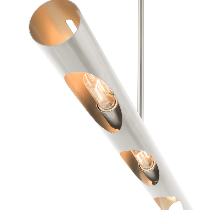 Livex Lighting 45897-91 Three Light Linear Chandelier, Brushed Nickel