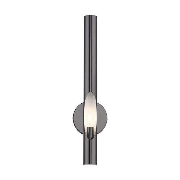 Livex Lighting 45911-46 One Light Wall Sconce, Black Chrome