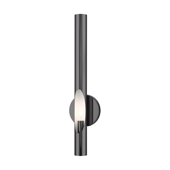 Livex Lighting 45911-46 One Light Wall Sconce, Black Chrome