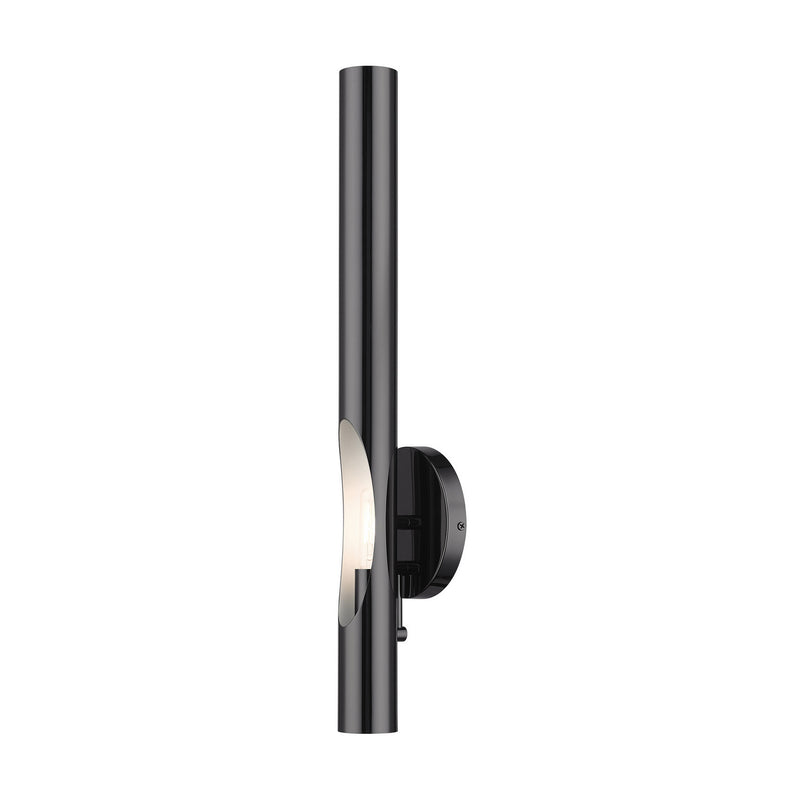 Livex Lighting 45911-46 One Light Wall Sconce, Black Chrome