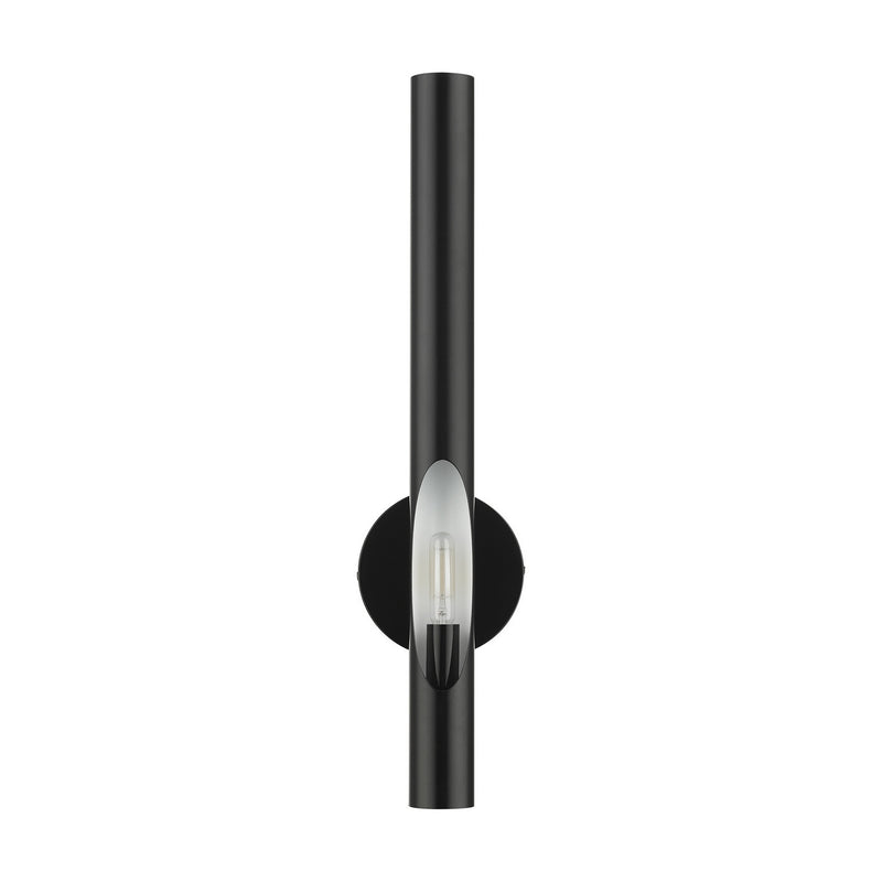 Livex Lighting 45911-68 One Light Wall Sconce, Shiny Black