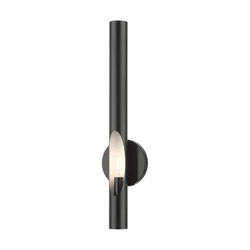 Livex Lighting 45911-68 One Light Wall Sconce, Shiny Black