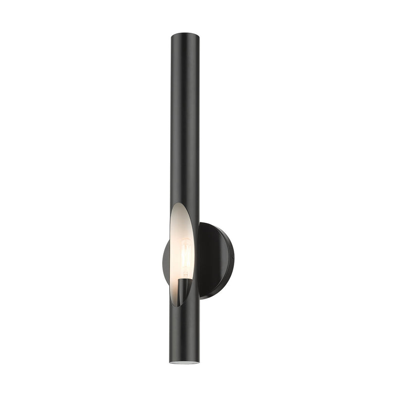 Livex Lighting 45911-68 One Light Wall Sconce, Shiny Black