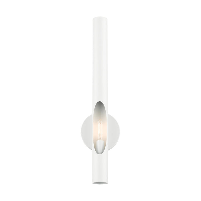 Livex Lighting 45911-69 One Light Wall Sconce, Shiny White