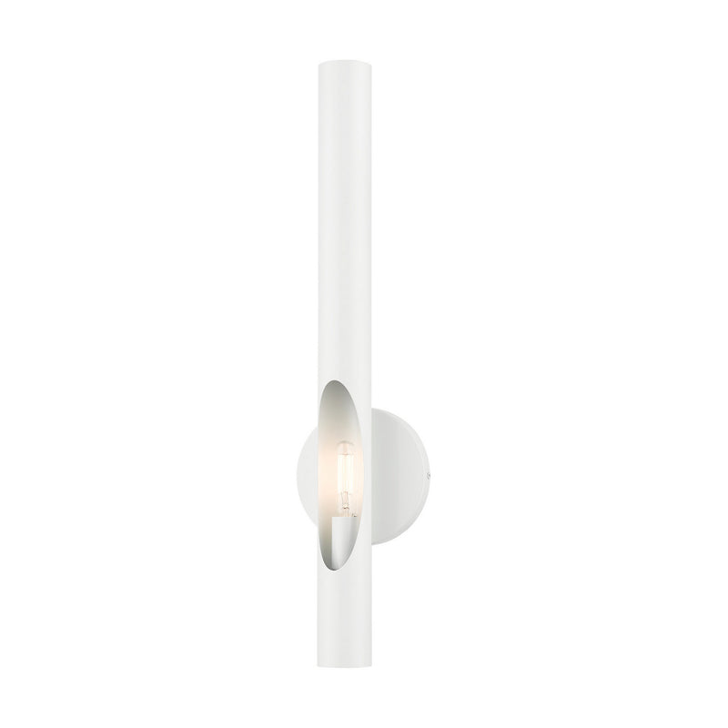 Livex Lighting 45911-69 One Light Wall Sconce, Shiny White