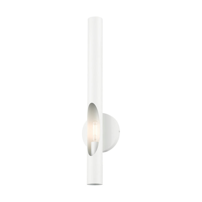Livex Lighting 45911-69 One Light Wall Sconce, Shiny White