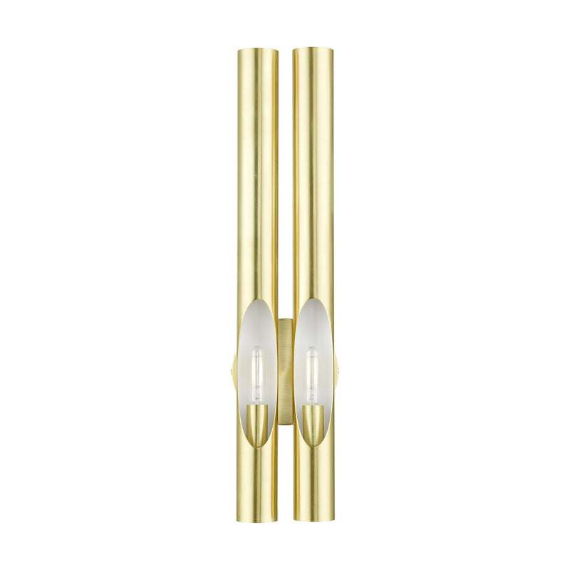 Livex Lighting 45912-12 Two Light Wall Sconce, Satin Brass