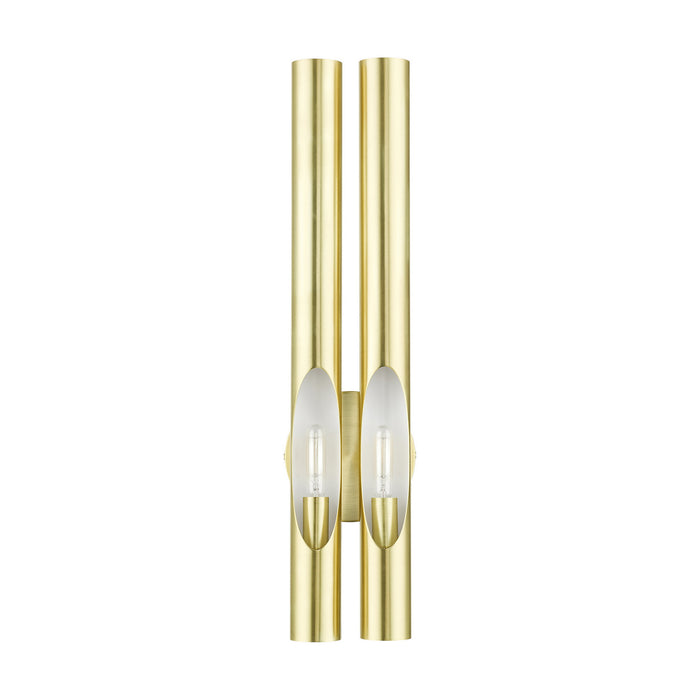 Livex Lighting 45912-12 Two Light Wall Sconce, Satin Brass