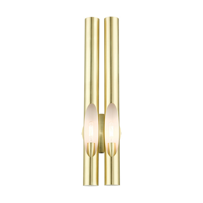 Livex Lighting 45912-12 Two Light Wall Sconce, Satin Brass