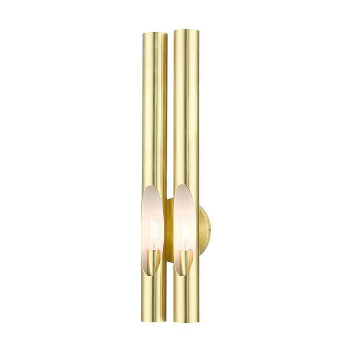 Livex Lighting 45912-12 Two Light Wall Sconce, Satin Brass