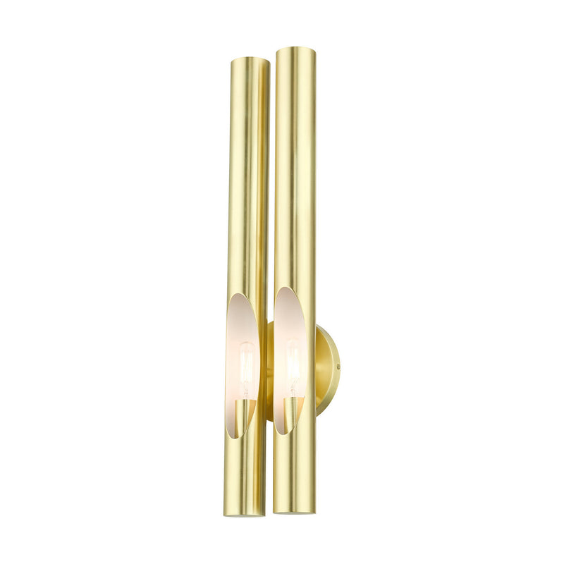 Livex Lighting 45912-12 Two Light Wall Sconce, Satin Brass