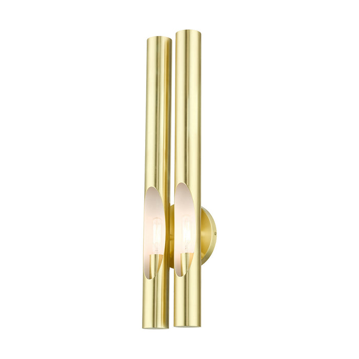 Livex Lighting 45912-12 Two Light Wall Sconce, Satin Brass