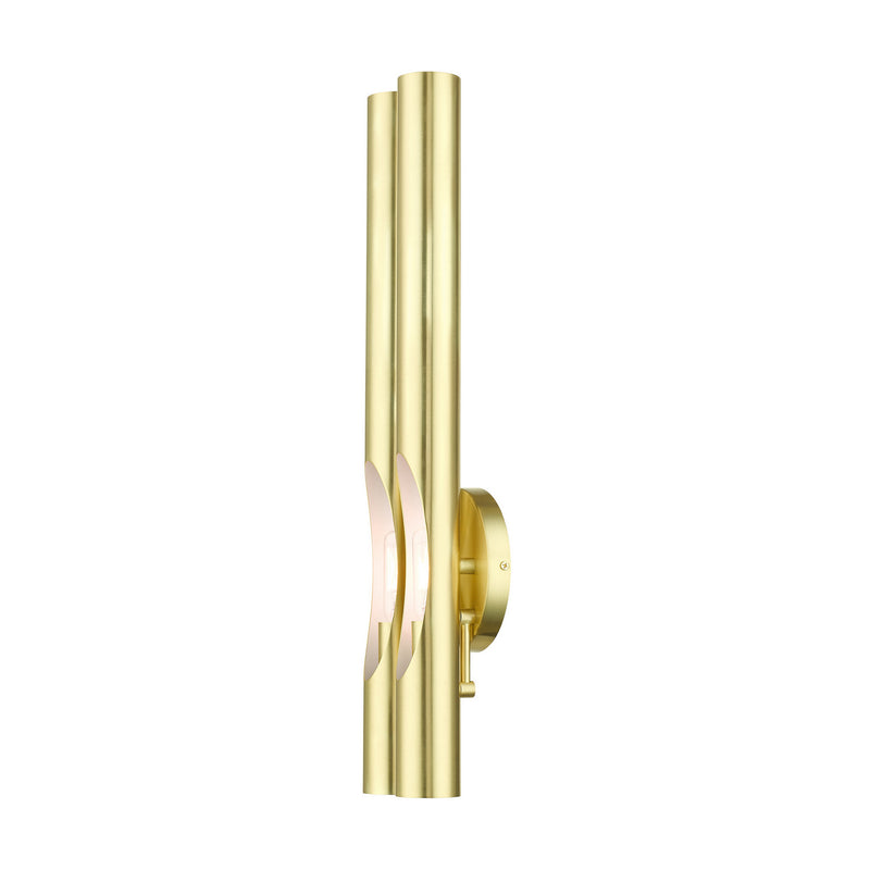 Livex Lighting 45912-12 Two Light Wall Sconce, Satin Brass