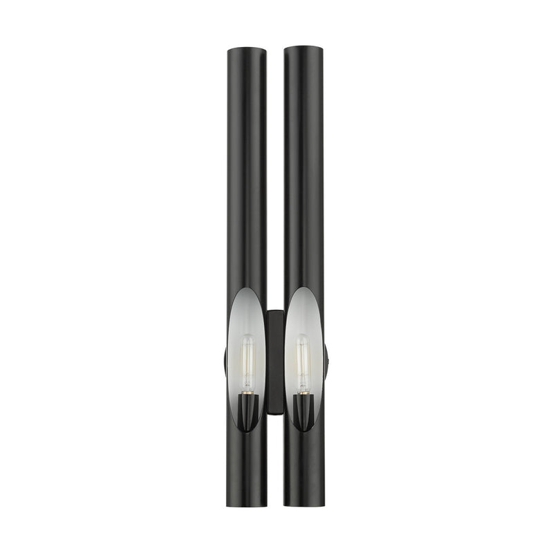 Livex Lighting 45912-68 Two Light Wall Sconce, Shiny Black
