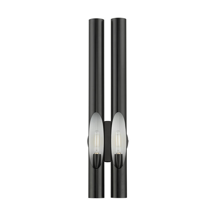 Livex Lighting 45912-68 Two Light Wall Sconce, Shiny Black