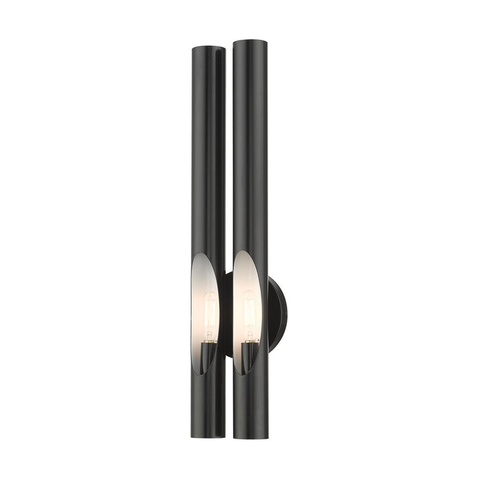 Livex Lighting 45912-68 Two Light Wall Sconce, Shiny Black