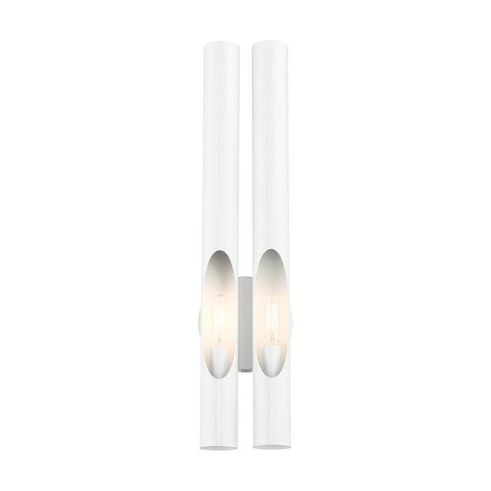Livex Lighting 45912-69 Two Light Wall Sconce, Shiny White