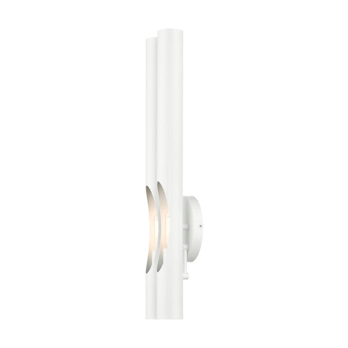 Livex Lighting 45912-69 Two Light Wall Sconce, Shiny White