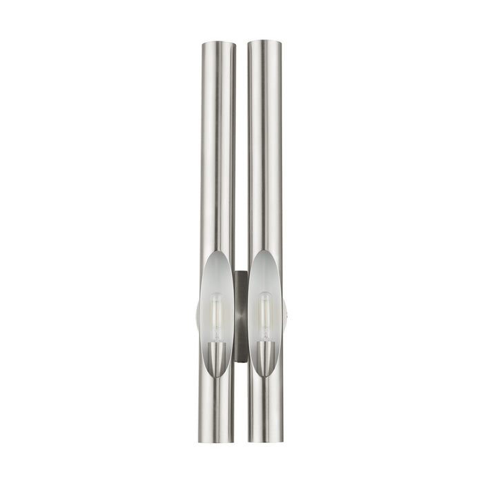 Livex Lighting 45912-91 Two Light Wall Sconce, Brushed Nickel
