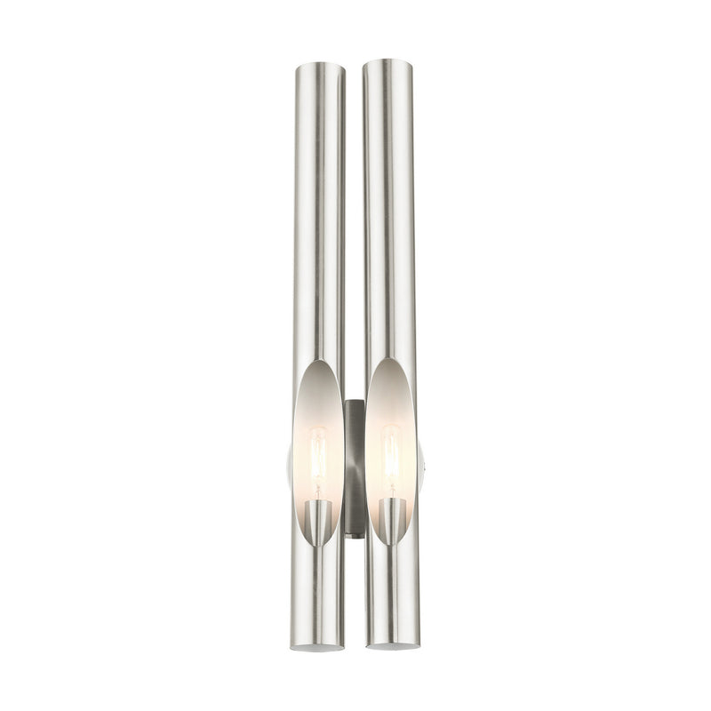 Livex Lighting 45912-91 Two Light Wall Sconce, Brushed Nickel