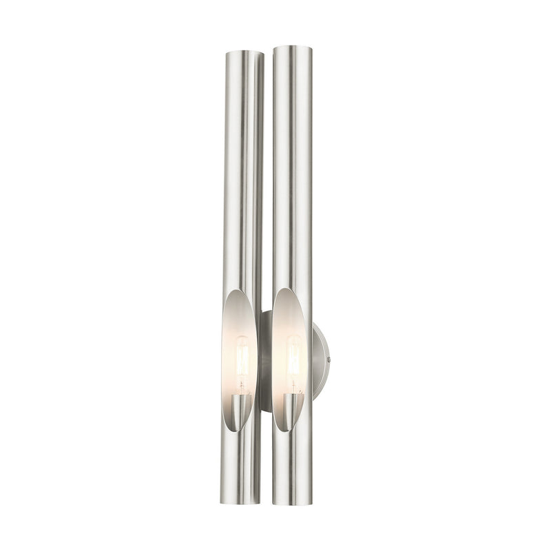 Livex Lighting 45912-91 Two Light Wall Sconce, Brushed Nickel
