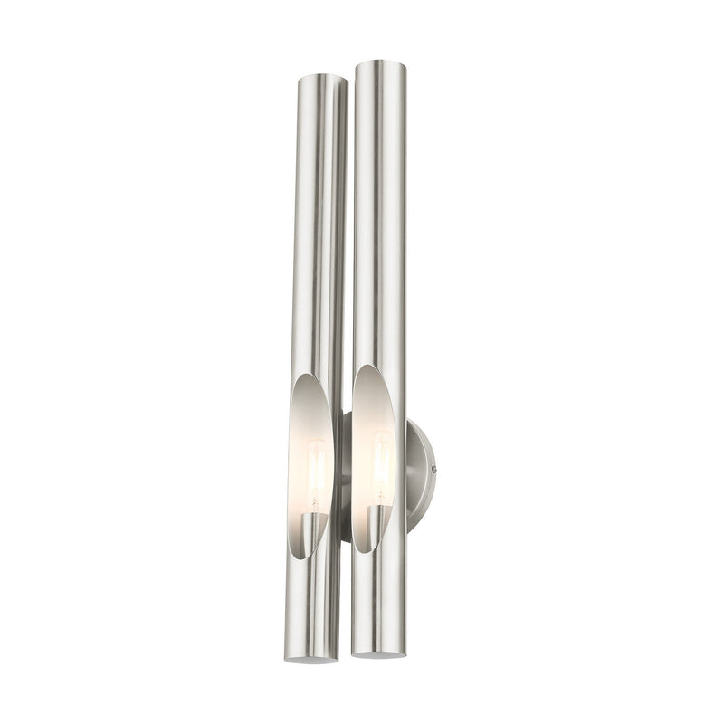 Livex Lighting 45912-91 Two Light Wall Sconce, Brushed Nickel