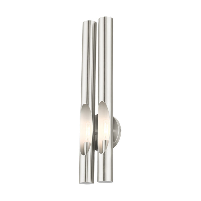 Livex Lighting 45912-91 Two Light Wall Sconce, Brushed Nickel