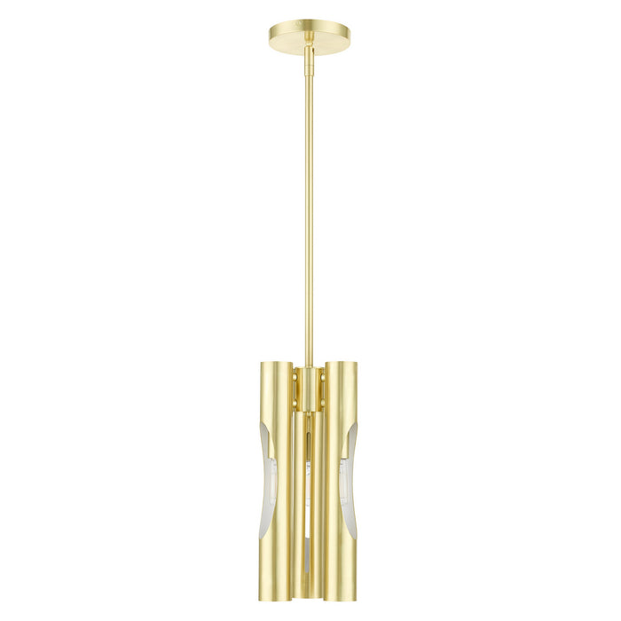 Livex Lighting 45913-12 Three Light Chandelier, Satin Brass