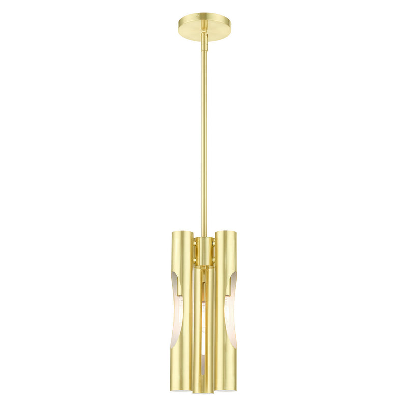 Livex Lighting 45913-12 Three Light Chandelier, Satin Brass