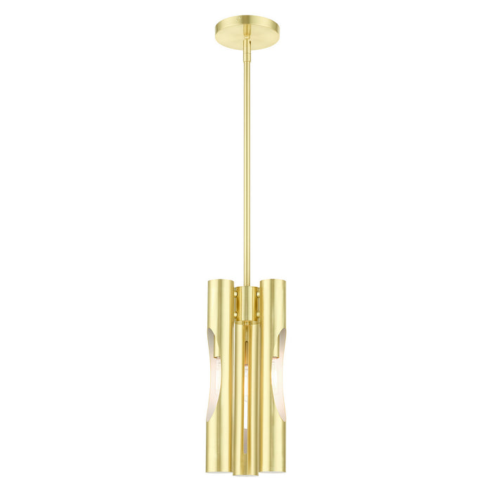 Livex Lighting 45913-12 Three Light Chandelier, Satin Brass