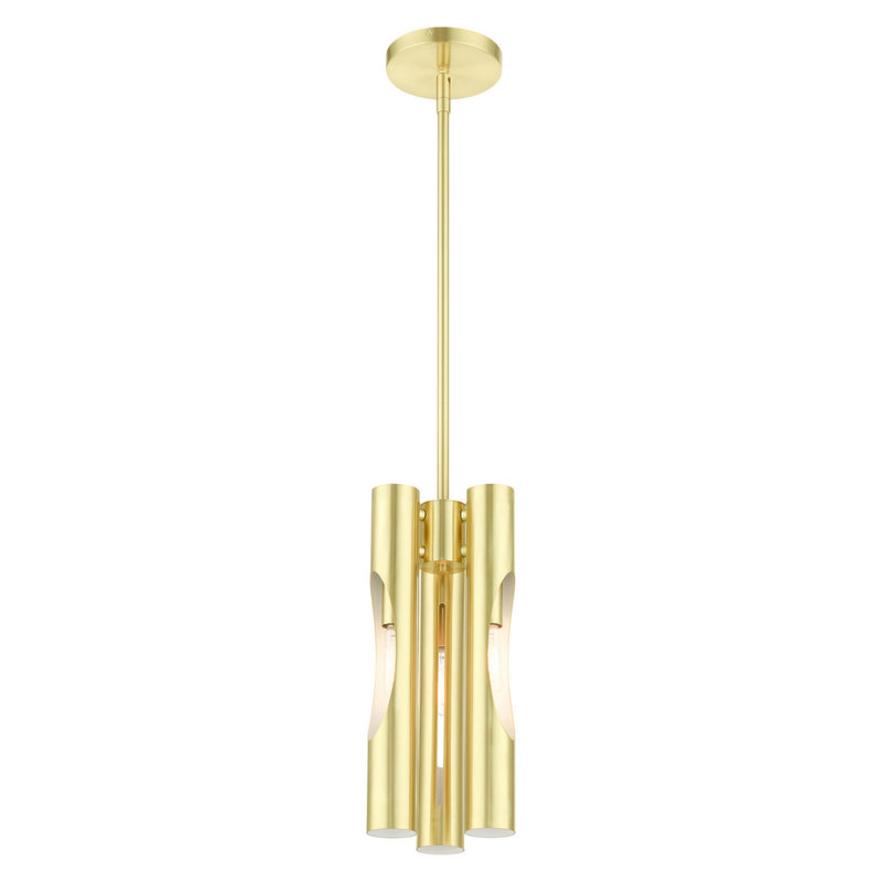 Livex Lighting 45913-12 Three Light Chandelier, Satin Brass